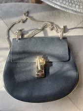 Chloé Chloe Women's Drew Leather Shoulder Bag in Black with Chain GZl1as9q