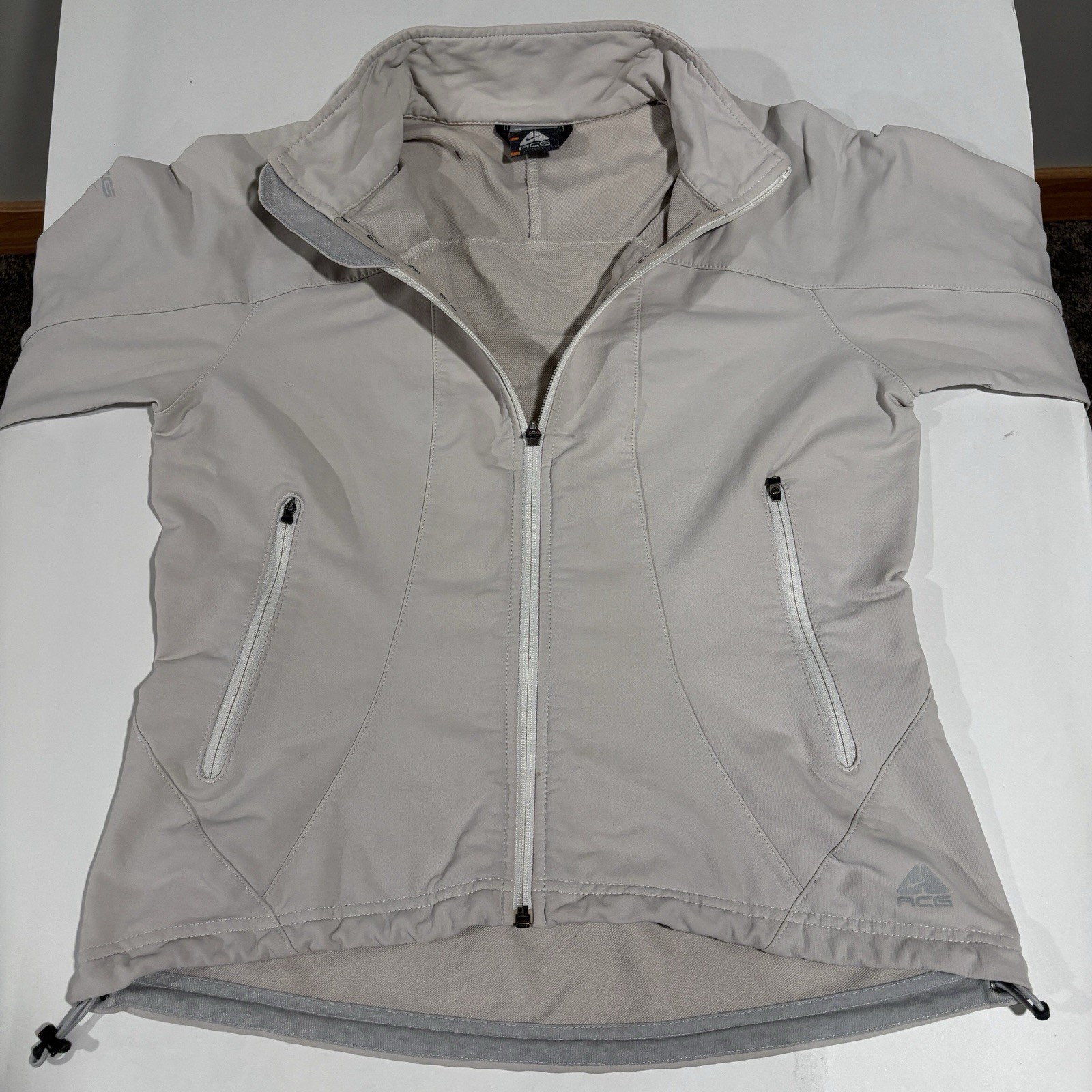 SACAI X NIKE Giacca a vento vintage Nike ACG Softshell donna M bianca full zip corsa