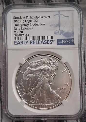 2020-p American Eagle 1oz $1 Early Release  NGC MS70