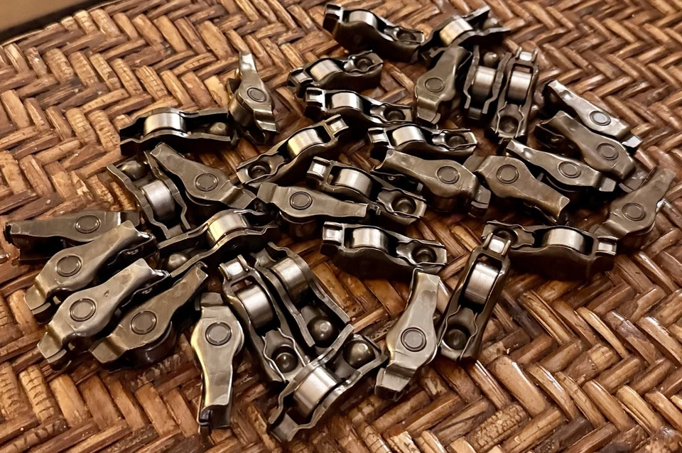 Lote de brazos basculantes de rodillo motor BMW OEM E93 N54 335i reacondicionados originales ✅ Foto 4 de 4