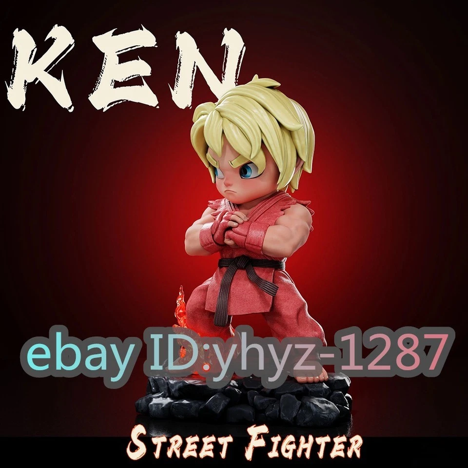 NINETY SEVEN Street Fighter KEN Yellow Red Statue Figure Resin Model H15CM/6in - Image 2 of 3