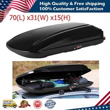 Xxl 17 Cu. Ft Car Top Cargo Carrier Vehicle Roof Mount Luggage Storage Box Wkey