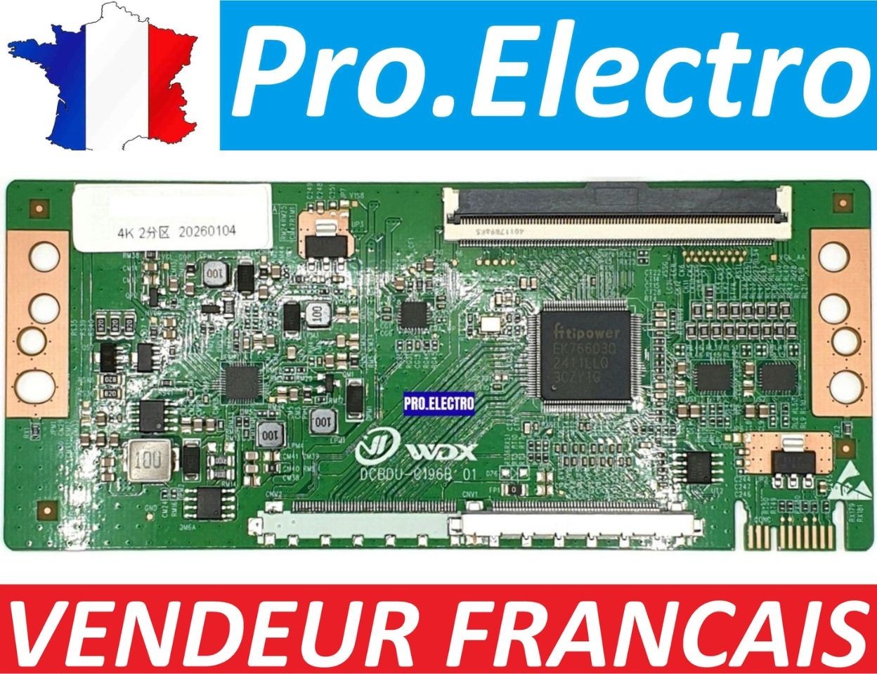 Carte T-CON V430DK1-Q02-A1 pour réparer l'image double ou l'écran noir TV
