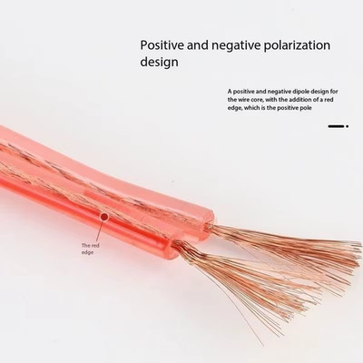 DIY Loud Audio Cable Hi-Fi Audio Cable Oxygen Free Copper Audio Wire for Amplifi
