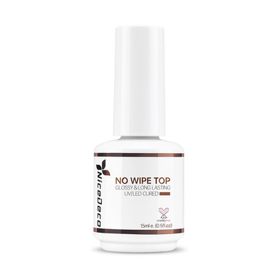 Nicedeco Überlack Für Gelnägel, 15Ml No Wipe Top Coat UV LED Gel Nagellck Nail A
