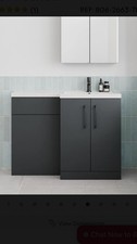 BRAND NEW 1100mm Soft Black Wash Basin Vanity Modern bathroom combination unit 