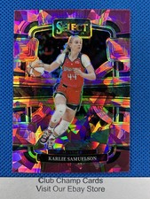 2024 #99 Karlie Samuelson Panini WNBA Select Concourse Pink Ice Prizm Mystics