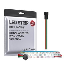 WS2812B RGB 2.7mm Ultra Narrow LED Strip 0807SMD DC12V Individually