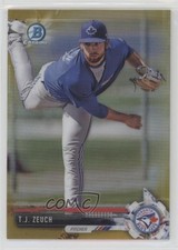2017 Bowman Draft Chrome Gold Refractor 13/50 TJ Zeuch #BDC-68 fm0
