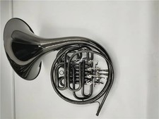New French Horn Bb/F Black Nickel Plated Not detachable Bell Musical Instrument