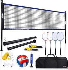 GSE Games & Sports Expert Outdoor Yard Sports Net Game Set for Backyards, Parks,