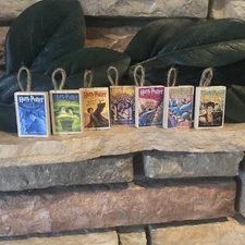 7 HARRY POTTER BOOK ORNAMENTS HANDMADE CUSTOM ORDER