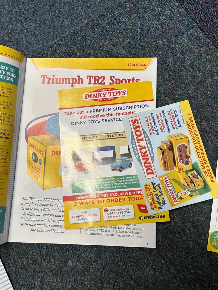 DeAgostini Clásico Dinky Toys Colección Edición Nº1 Revista Triumph TR2 Deportes Foto 4 de 4