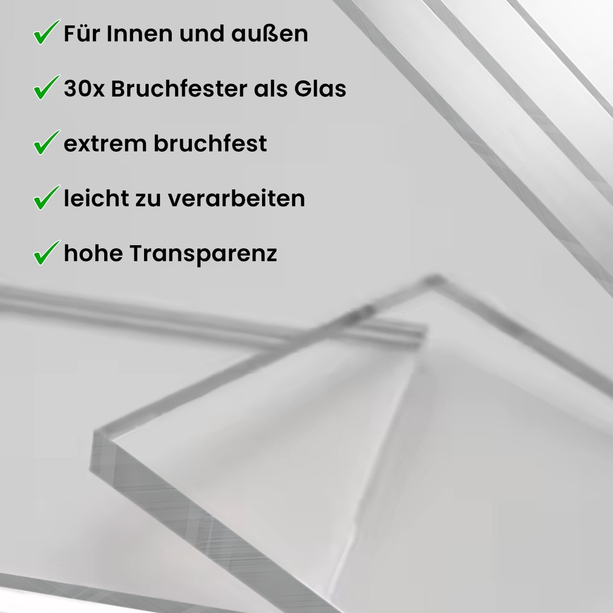 Acrylglas 2-20mm GS PMMA Transparent Glasklar Zuschnitt Scheibe Materialstärke Und Größe Wählbar (3 Mm, 300 X 400 Mm