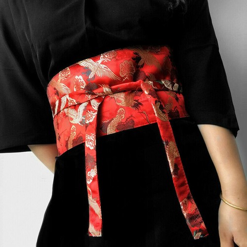 Mujer Dama Corsé Japonés Obi Cintura Ancha Satén para Kimono Yukata Retro - Imagen 2 de 21
