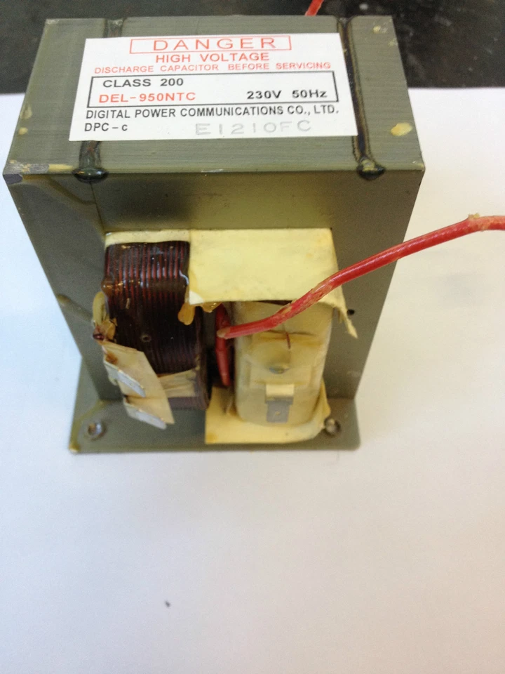 TRANSFORMER DEL-950TC TRASFORMATORE  PER FORNO A MICROONDE DELONGHI MW865 - Imagen 2 de 2