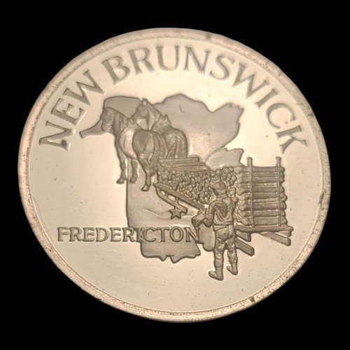 1 Feinunze .925 Sterling Silber Medaille 1975 Provinces of Canada - New Brunswick