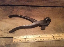 Primitive Metal Saw Set Stamped Unreadable Name Antique tool