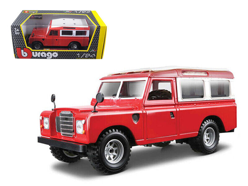 Old Land Rover Red 1:24 Diecast Model - Bburago 22063RD*
