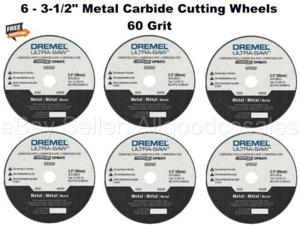 6 - Ultra Saw Blades DREMEL Discs Metal Carbide Cutting Wheels 3-1/2