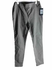 Tommy Hilfiger Check Stretch Tapered Leg Pull On Pants Women s Sz 8