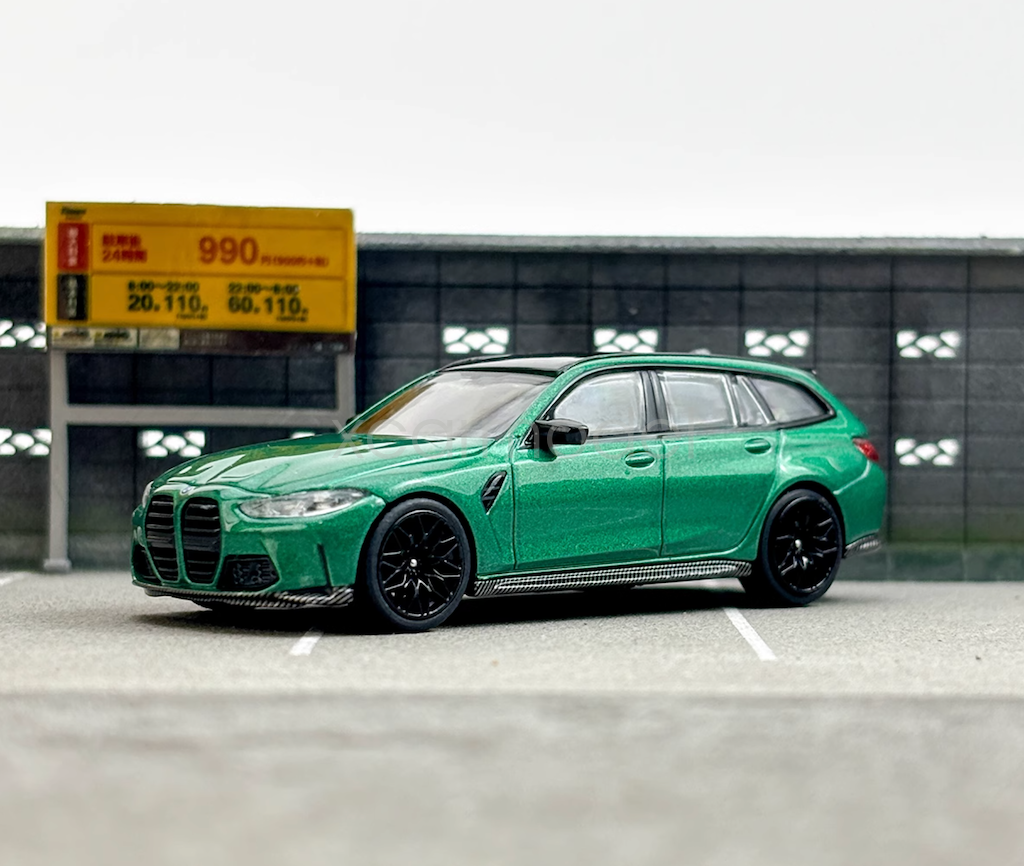 MINIGT 1:64 Green M3 Competition Touring Sports Model Diecast Metal Car