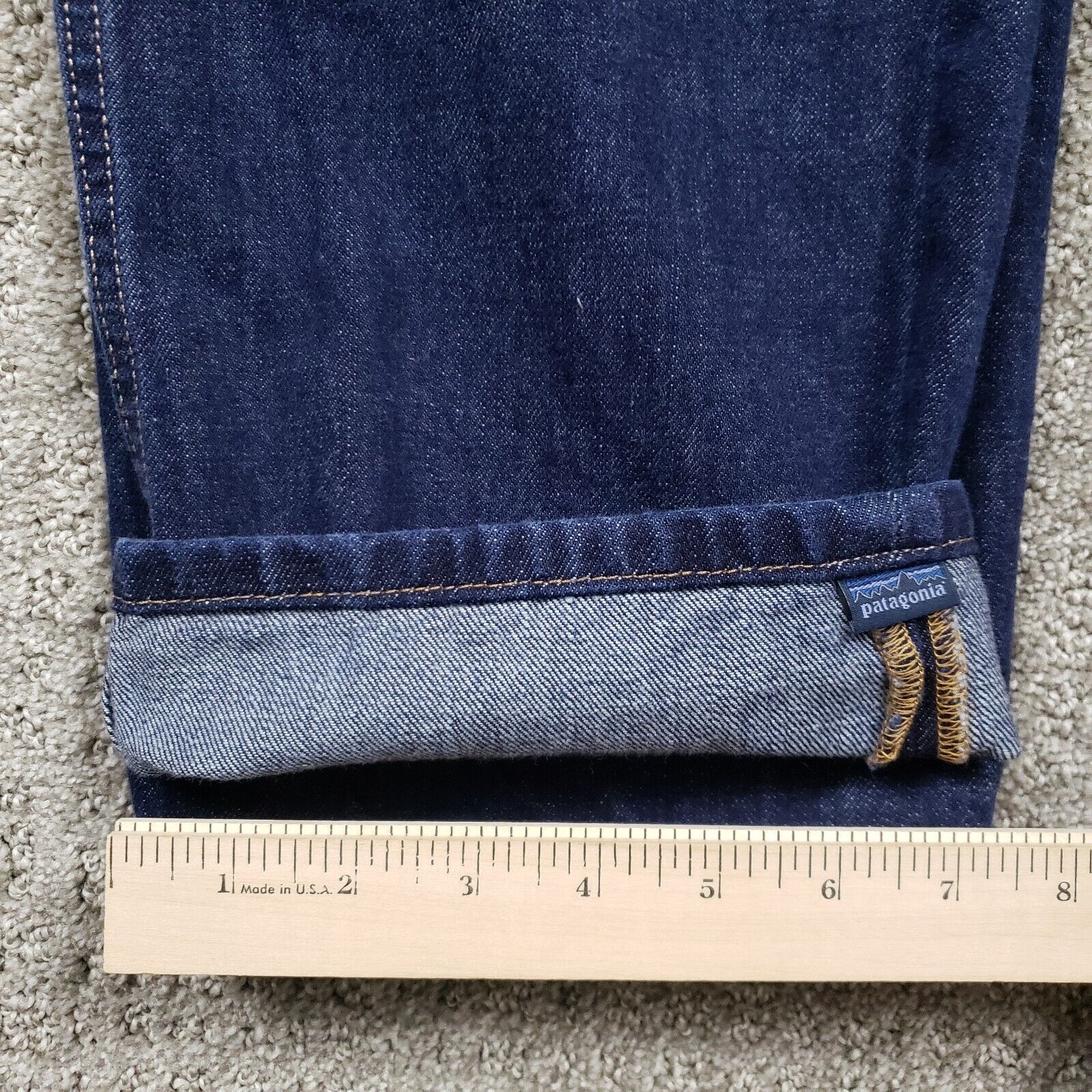PATAGONIA Jeans Mens 35x32 Blue Iron Clad Straigh… - image 14