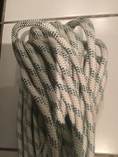 rope polyester  braid 10 mm length 33metres colour white+blue new&unused