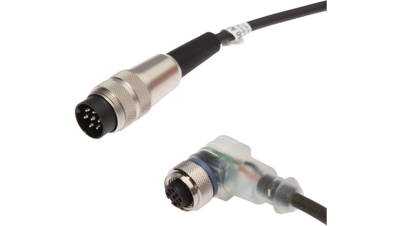 Connection cable, 5m, M12 female (socket) 3pin Angled, Binder male (conne /T2UK