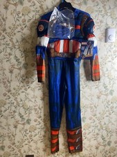 Captain America Avengers Costume Mask Halloween Marvel Size Medium 8-10 NWT