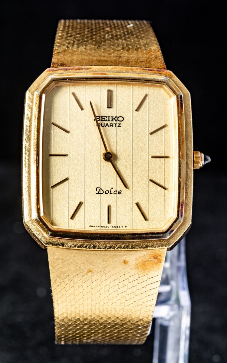 Seiko Dolce Tank Ladies Quartz Watch (6020-4080) -- Working