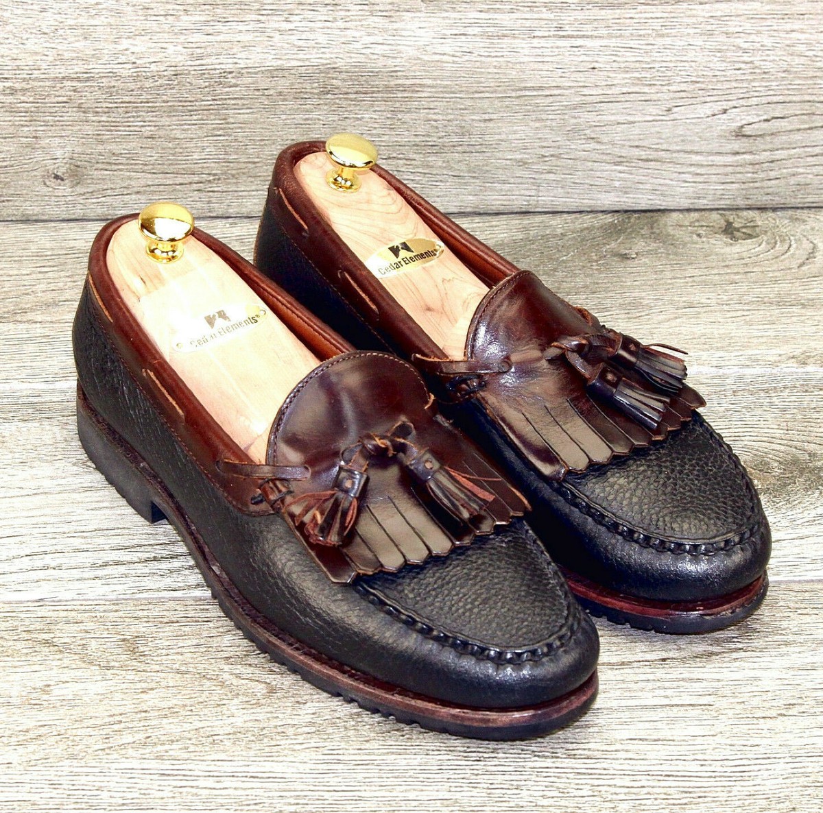 Allen Edmonds NASHUA 10 D Black/Brown * new AE Bags (add $15 new Shoe Trees) o Allen Edmonds NASHUA 10 D Black/Brown * new Cedar Shoe Trees  main image 4