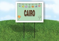 CAIRO WELCOME BABY GREEN 18 in x 24 in Yard Sign Road Sign with Stand