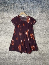 Silence + Noise Urban Outfitters Witchy T Shirt Dress Mini Sangria Floral XS