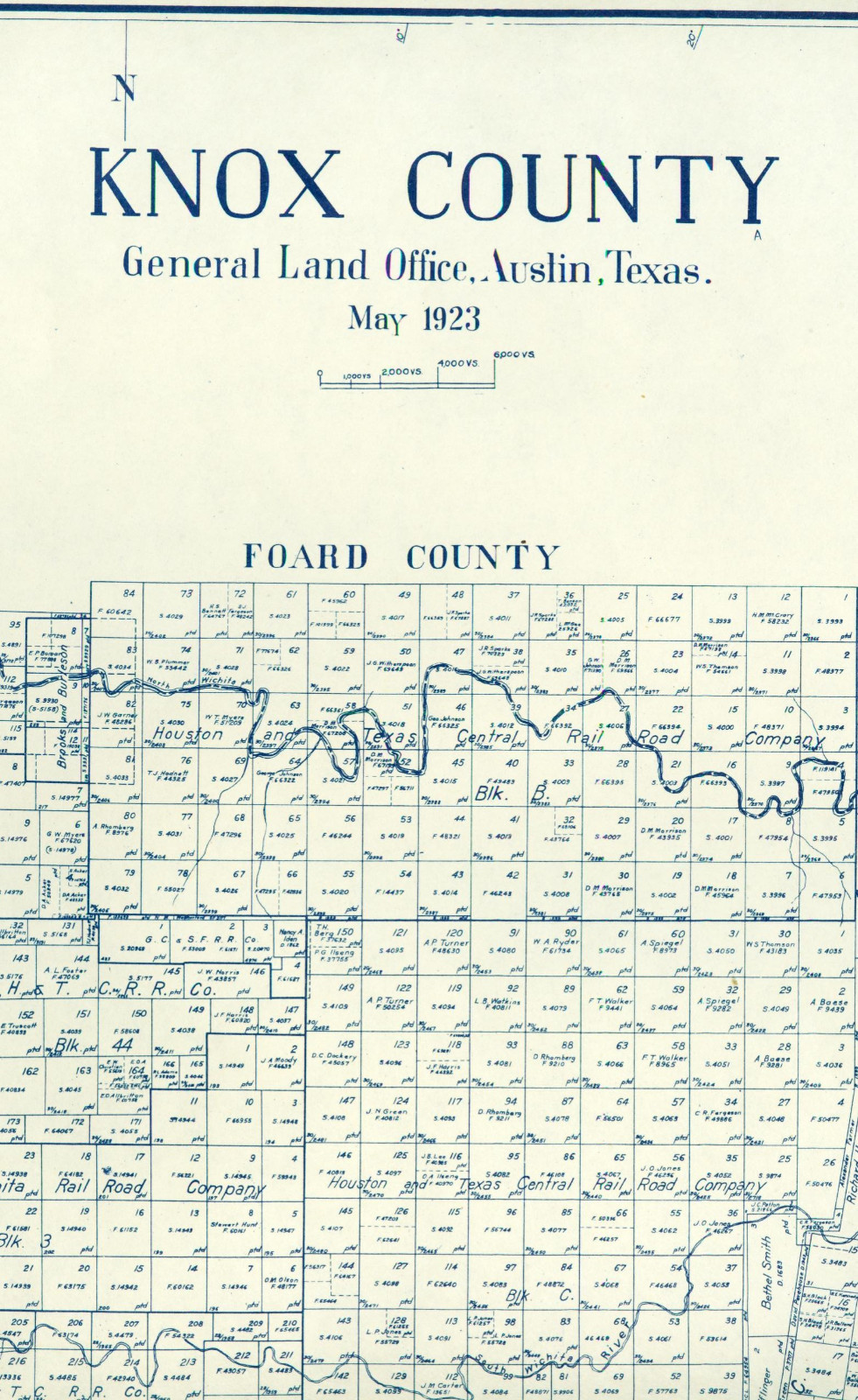 Knox County Texas General Land Office Owner Map Benjamin Munday David G