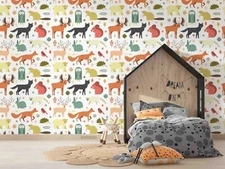 3D Animal Pattern Wallpaper Wall Mural Removable Self-adhesive Sticker1805