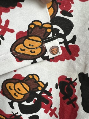 Vintage 2000s Baby Milo Bape A Bathing Ape AOP All Over Print T