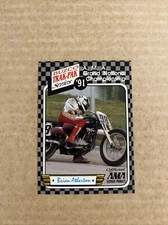 1991 AMA Brian Atherton Buzco Trak-Pak Flat Track Motorcycle Racing Card