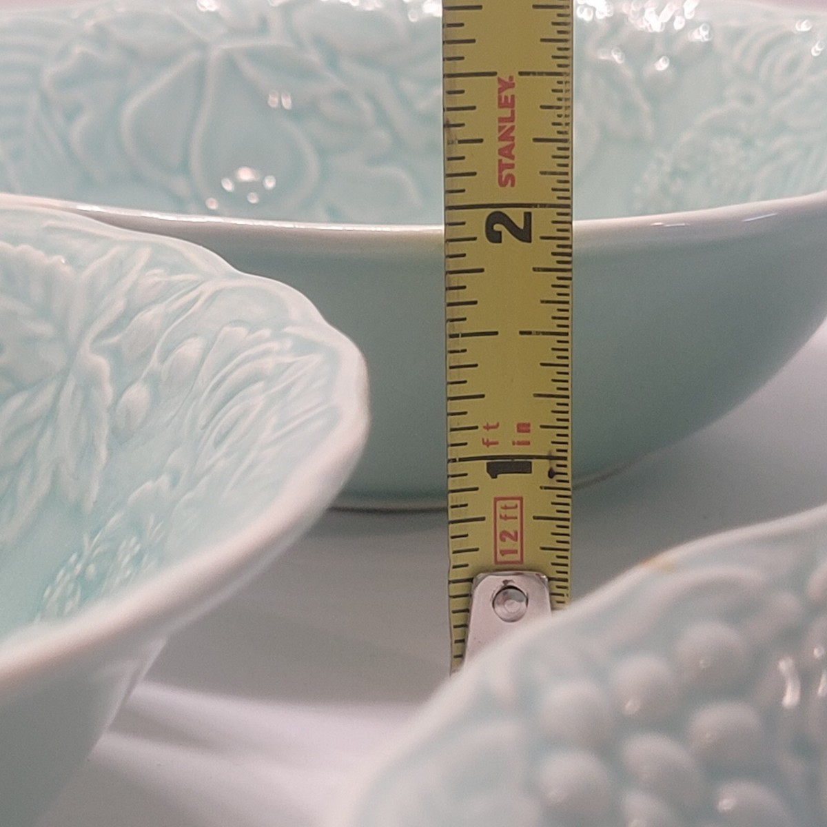 Nikko Japan Woodbury Celadon Fruit Cereal Bowls 4 Count