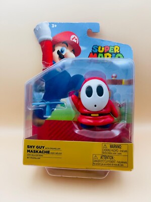 Nintendo JAKKS   406734 Super Mario   Red Shy Guy mit Propeller   10cm Spielfigu