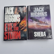 Jack Higgins Eye of the Storm and Sheba 1st Ed Hard Cover Crime Thriller Bundle 