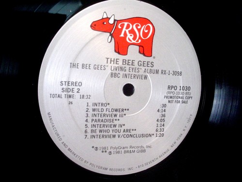 BEE GEES Living Eyes BBC Interview PROMO LP 1981 (RSO RPO 1030) Promotional Only - Picture 3 of 4