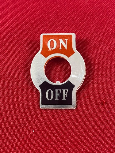 E10TA301 Black/Gray/Red On/Off Markings Aluminum Toggle Switch Plate - Picture 3 of 3