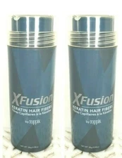 2 Toppik XFUSION KERATIN HAIR FIBERS White 0.98 oz Each (809)
