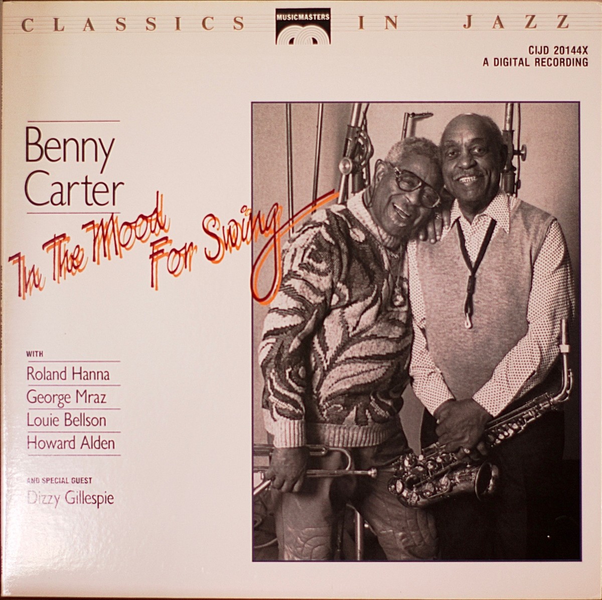 BENNY CARTER: In the Mood for Swing-M1988LP DMM ROLAND HANNA/DIZZY