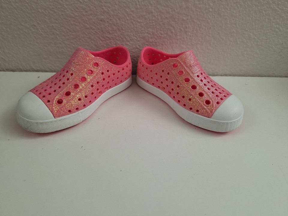 Native Girls' Jefferson Bling Glitter Waterproof SlipOn Sneakers