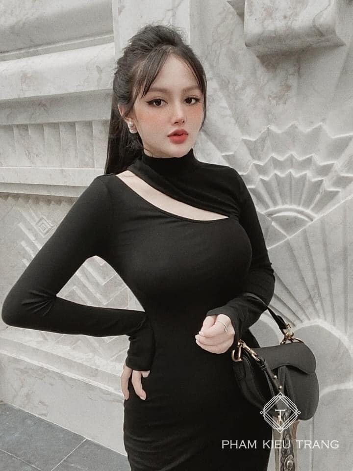 slim fit dress slacks Cut-Out Sleeveless Mini Dress Black / M main image 0