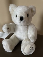 Nicole Products 10 Plush Fully Jointed White Bear Black Nose