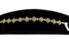 NEW 2 TONE 10K SOLID GOLD DIAMOND CUT LACE HANDMADE BRACELET