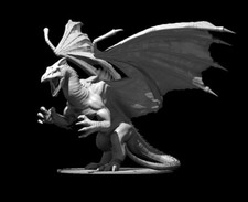 Adult White Dragon 28mm Scale DND D D Tabletop Miniature
